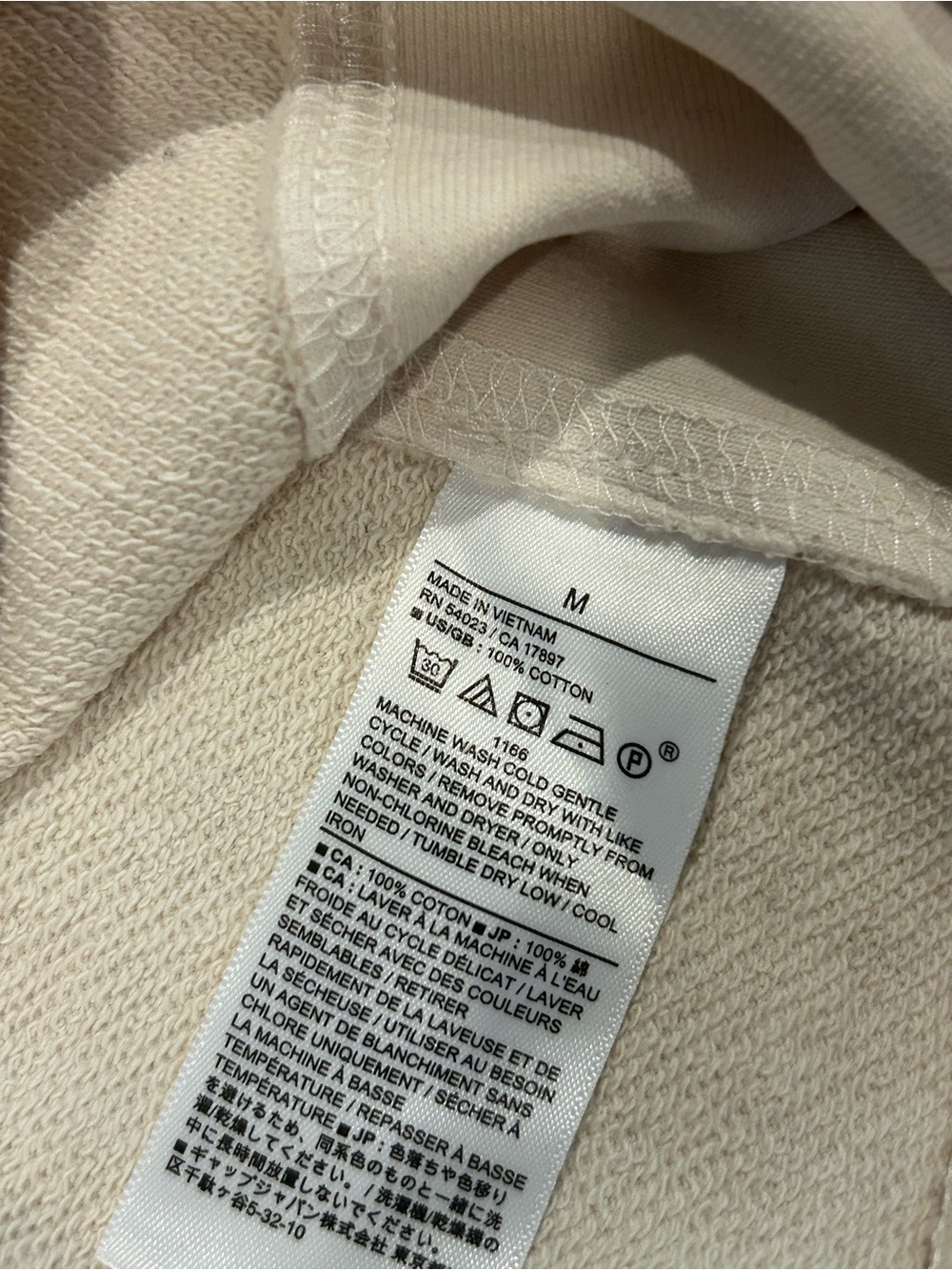 Banana Republic Men's Crewneck Sweatshirt in Off-White SIZE M - Picture 4 of 4